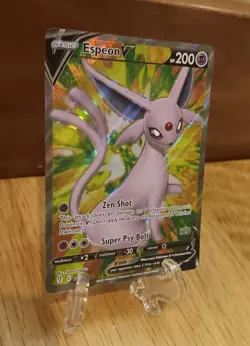 Espeon V (Full Art) 179/203 SWSH07: Evolving Skies Holo Pokemon Card NM Fresh - Image 3