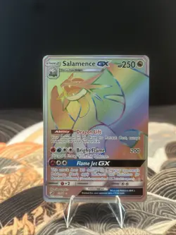 Pokemon Salamence GX 73/70 Rainbow Secret Rare Card NM/M Condition - Image 1