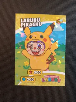 Labubu Pikachu Pokemon Labubu Cards Trading Game Card Peru US Seller MINT - Image 1