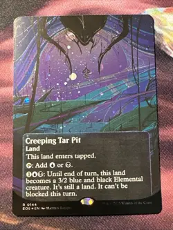 Creeping Tar Pit - Galaxy FOIL - Edge of Eternities #144 Rare, NM - Image 1