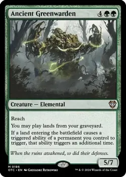 ANCIENT GREENWARDEN mtg NM-M Commander Outlaws of Thunder Junction Mythic - Image 1