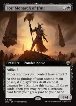 Lost Monarch of Ifnir Extended Art Regular - Aetherdrift Commander MTG-NM - Image 1