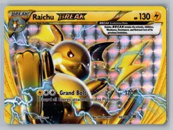 Raichu BREAK XY - BREAKthrough #50/162 Rare BREAK,Holo Pokemon Card - Image 1