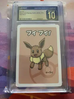 Eevee 2019 Pokemon Japanese Old Maid Red Back Playing Card CGC Pristine 10 - Image 1