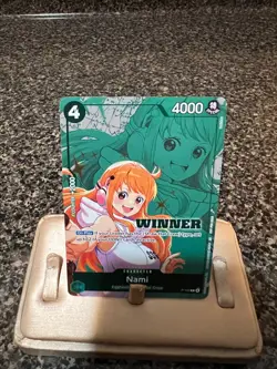 One Piece Winner Card Nami P-102 P Foil - Image 1