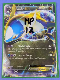 Latios EX - 86/116 - Ultra Rare Holo Plasma Freeze - Pokemon Card - MP - Image 3