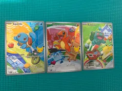 Pokemon First Partner Illustration Collection Gen 1 Kanto Starters Pack Fresh - Image 1
