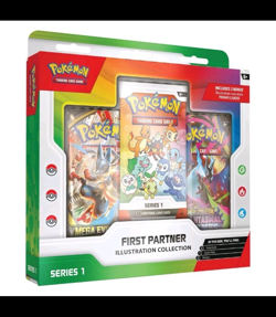 Pokemon First Partner Illustration Collection Series 1 Binder + 3 Promo Cards - Image 1
