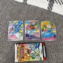 Pokemon First Partner Illustration Collection Gen 7 Litten Rowlet Popplio Set NM - Image 1