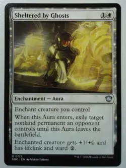 Sheltered by Ghosts *Uncommon* Magic MtG x1 SOC Commander Secrets of Strixhaven - Image 1