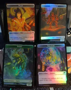 MTG Samurai 003 Foil Token Kamigawa: Neon Dynasty Magic The Gathering X4 - Image 1