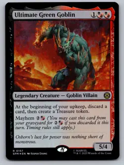 Ultimate Green Goblin 157 Rare Marvel's Spider-Man Magic: The Gathering Foil NM - Image 1