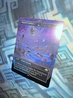 MTG Galaxy Foil Borderless Watery Grave NM- Unplayed Unfinity - Image 1