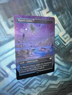 MTG Galaxy Foil Borderless Watery Grave NM- Unplayed Unfinity - Image 2