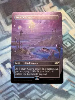 MTG Galaxy Foil Borderless Watery Grave NM- Unplayed Unfinity - Image 4
