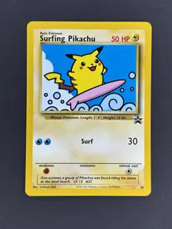 Wizards Pokemon TCG Surfing Pikachu 28/53 Wotc Promo Regular HP50 English 2001 - Image 2
