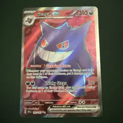 Gengar EX 193/162 Temporal Forces Ultra Rare Full Art Holo Pokemon Card - Image 1