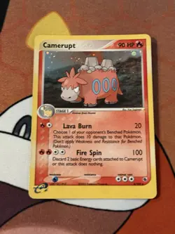Pokemon TCG Camerupt 4/109 Swirl Holo Rare EX Ruby & Sapphire LP Condition - Image 1