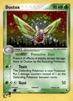 Dustox 6/109 Holo Rare Ruby & Sapphire Pokemon Lightly Played - Image 1