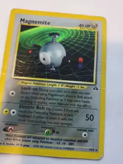 Magnemite Holo Neo Set Pokemon Card Base Jungle Fossil - Image 2