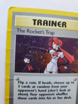 The Rocket's Trap Gym Holo Base Pokemon Card WOTC - Image 3