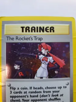 The Rocket's Trap Gym Holo Base Pokemon Card WOTC - Image 4