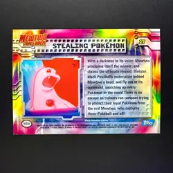 topps Pokemon The First Movie Rainbow Holo Foil #27 Stealing Pokemon - Image 2