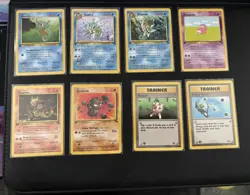 Pokemon TCG 1st edition Fossil Set WOTC 1999 8 Card Lot Magmar + More English - Image 1
