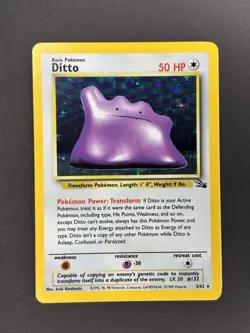 Wizards Pokemon TCG Ditto 3/62 Fossil Holo Rare HP50 English Unlimited - Image 3