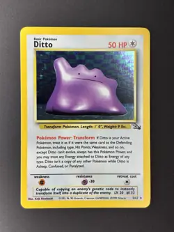 Wizards Pokemon TCG Ditto 3/62 Fossil Holo Rare HP50 English Unlimited - Image 4