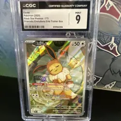 2025 POKEMON SVP EN-SV BLACK STAR PROMO #173 EEVEE CGC 9 - Image 1