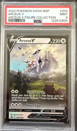 2022 Pokemon SWSH BSP #204 Arceus V Figure Collection PSA 9 - Image 1
