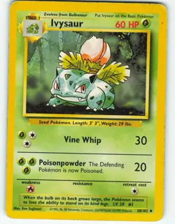 Ivysaur - 30/102 Base Set - Pokemon TCG - 1999 - Image 1