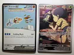 (2) Card Pokemon Full Art Rare Lot - Eiscue Ex 222/197 & Poltchageist 171/167! - Image 1