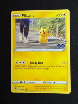 Pikachu 027/078 Common LP-NM - Pokemon TCG Sword & Shield Pokemon Go PGO - Image 1