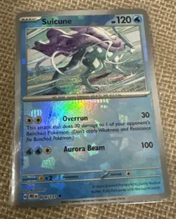 2024 POKEMON PRISMATIC EVOLUTIONS MASTERBALL TEXTURED SUICUNE 24/131 NM - Image 1