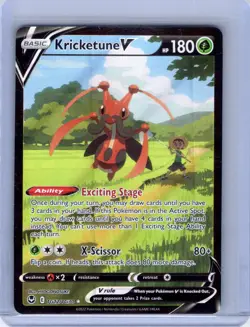 Kricketune V TG12/TG30 Holo Silver Tempest Trainer Gallery Pokemon Holo NM - Image 1