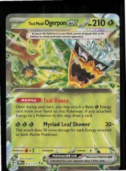 Teal Mask Ogerpon ex 012/131 Holo Double Rare Prismatic Evolutions Pokemon NM - Image 1