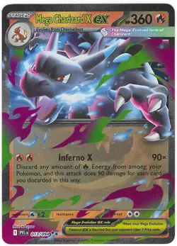 Mega Charizard X ex 013/094 Phantasmal Flames Pokemon Holo NM Double Rare - Image 1
