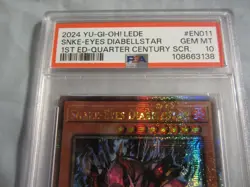 Yu-Gi-Oh! Quarter Century Rare QCR SNAKE-EYES DIABELLSTAR LEDE-EN011 PSA 10! - Image 3