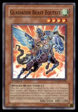 Yu Gi Oh! Gladiator Beast Equeste TDGS EN024 1st Edition Regular - Image 1