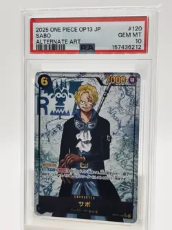 One Piece Card, PSA 10 Sabo OP13-120 Alternate Art Secret Rare Japanese - Image 1