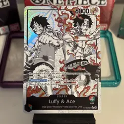 Luffy & Ace Leader Alt Art St30-001 Near Mint English 🐒🔥 - Image 1