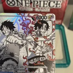 Luffy & Ace Leader Alt Art St30-001 Near Mint English 🐒🔥 - Image 3