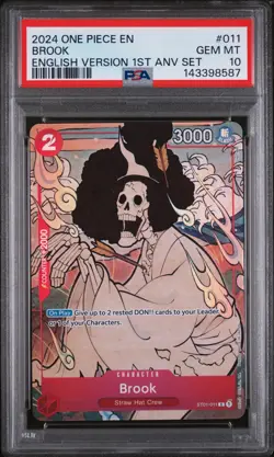 One Piece English Version 1st Anniversary Set Brook PSA 10 - Image 1
