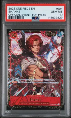 One Piece Shanks One Piece Promos 004 Official Event Top Prize PSA 10 - Image 1