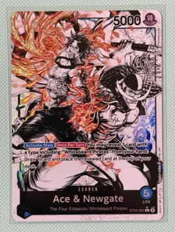 Ace & Newgate ST22-001 Parallel Alternate Alt Leader - One Piece Starter Deck 22 - Image 1