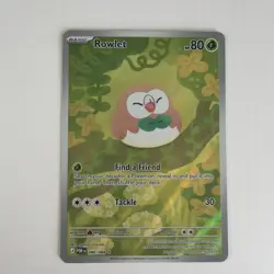 Pokemon Rowlet Illustration Rare Full Art Near Mint Perfect Order 090/088 - Image 1