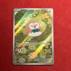 Pokemon Rowlet Illustration Rare Full Art Near Mint ME03 Perfect Order 090/088 - Image 1
