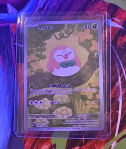 Pokemon Rowlet Illustration Rare Full Art Near Mint Perfect Order 090/088 - Image 1